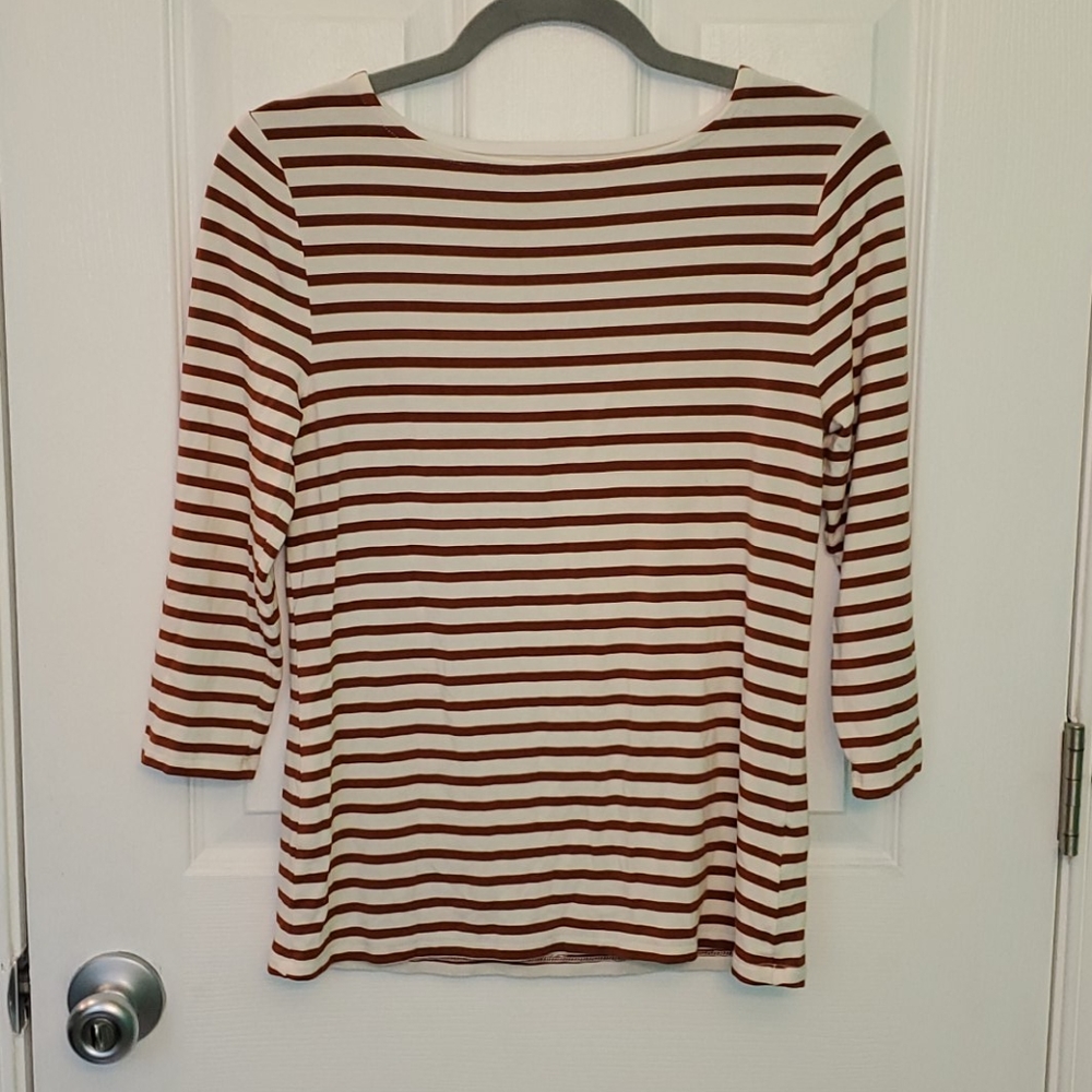 🎄A New Day Brown Striped Shirt